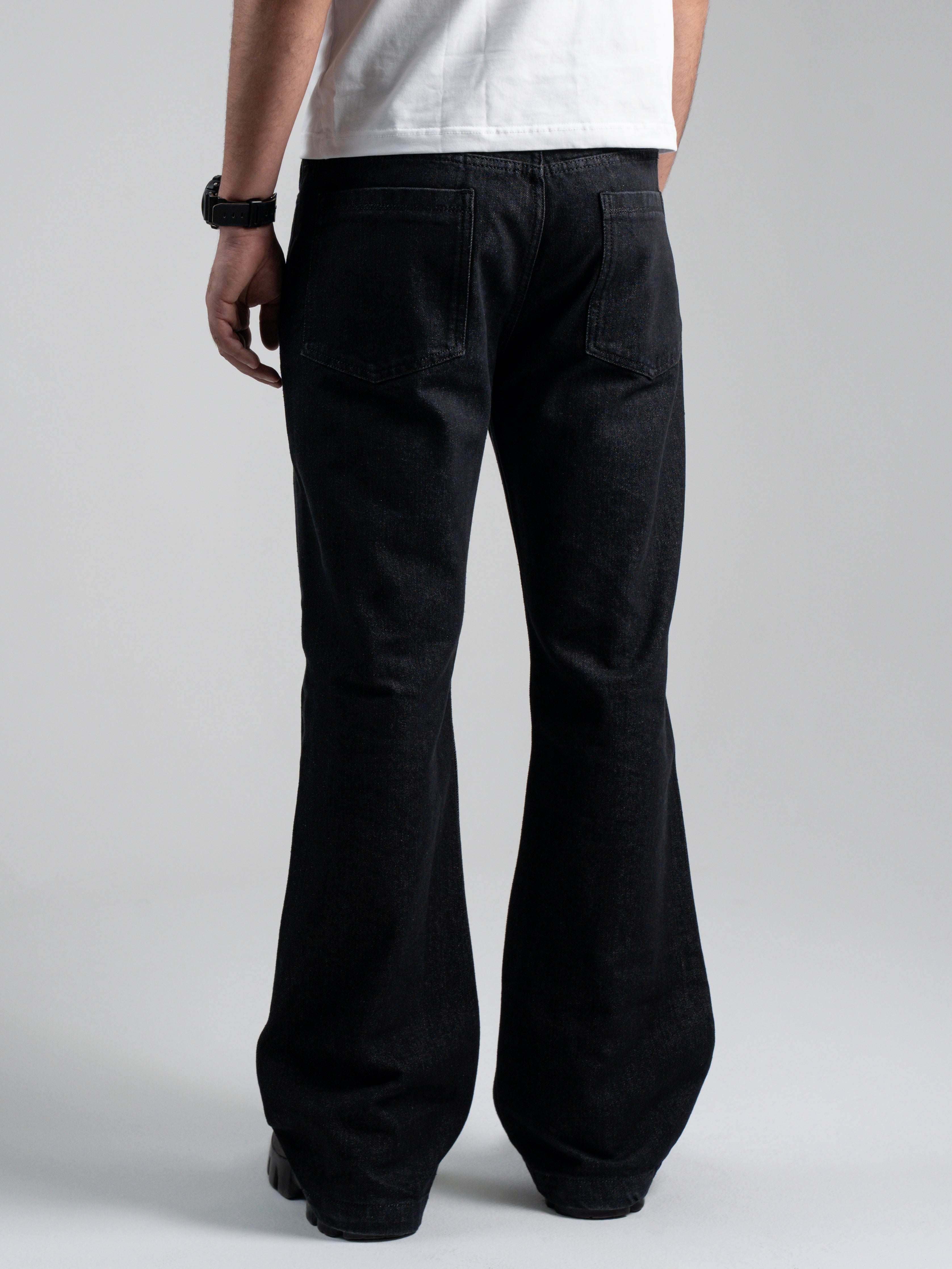 Base Flared Black Jeans